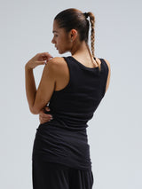 Seamless Basic Woolen Isa | Merinowolle Tank Top Black