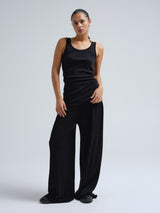 Seamless Basic Woolen Isa | Merinowolle Tank Top Black