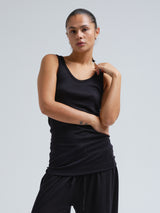 Seamless Basic Woolen Isa | Merinowolle Tank Top Black