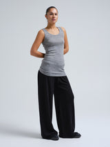 Seamless Basic Woolen Isa | Merinowolle Tank Top Grey Melange