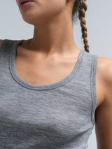 Seamless Basic Woolen Isa | Merinowolle Tank Top Grey Melange