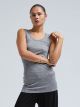 Seamless Basic Woolen Isa | Merinowolle Tank Top Grey Melange