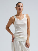 Seamless Basic Woolen Isa | Merinowolle Tank Top Off-White