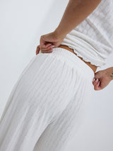 Seamless Basic Jacquard Pants | Baumwolle Pants Off-White