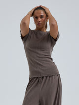 Seamless Basic Jacquard Short Sleeve | Baumwolle S/S T-Shirt Fungi