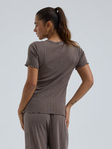 Seamless Basic Jacquard Short Sleeve | Baumwolle S/S T-Shirt Fungi