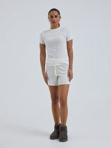 Seamless Basic Jacquard Shorts | Baumwolle Shorts Off-White