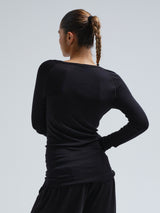 Seamless Basic Woolen Jade | Merinowolle L/S T-Shirt Black
