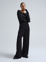 Seamless Basic Woolen Jade | Merinowolle L/S T-Shirt Black