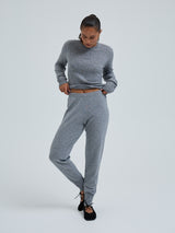 Seamless Basic Knitted leggings | Wolle Kaschmir T-shirt Ash Melange