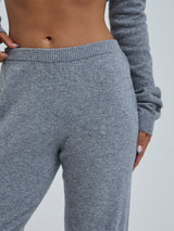 Seamless Basic Knitted leggings | Wolle Kaschmir T-shirt Ash Melange