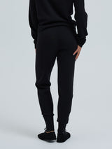 Seamless Basic Knitted leggings | Wolle Kaschmir T-shirt Black