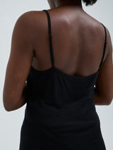 Seamless Basic Lace Silk Cami | Mulberry Seide Cami top Black w. Black