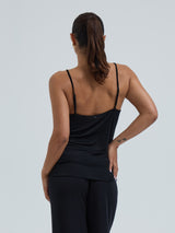 Seamless Basic Lace Silk Cami | Mulberry Seide Cami top Black w. Black