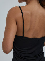 Seamless Basic Lace Silk Cami | Mulberry Seide Cami top Black w. Black