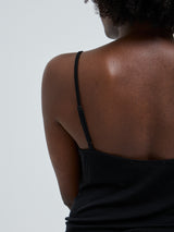 Seamless Basic Lace Silk Cami | Mulberry Seide Cami top Black w. Rosie Beige