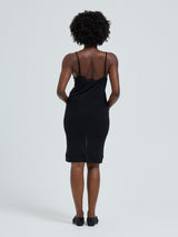 Seamless Basic Lace Silk Slip | Mulberry Seide Slip Dress Black w. Rosie Beige