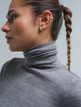 Seamless Basic Woolen Lola | Merinowolle Roll Neck Grey Melange
