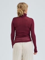 Seamless Basic Nouveau | Baumwolle Roll Neck Burgundy