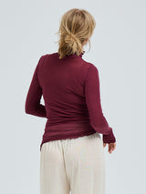 Seamless Basic Nouveau | Baumwolle Roll Neck Burgundy