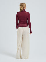 Seamless Basic Nouveau | Baumwolle Roll Neck Burgundy