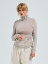 Seamless Basic Nouveau | Baumwolle Roll Neck Desert Melange