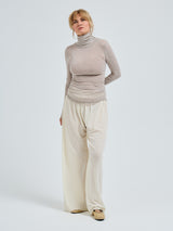 Seamless Basic Nouveau | Baumwolle Roll Neck Desert Melange