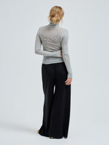 Seamless Basic Nouveau | Baumwolle Roll Neck Grey Melange