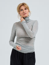 Seamless Basic Nouveau | Baumwolle Roll Neck Grey Melange