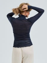 Seamless Basic Nouveau | Baumwolle Roll Neck Midnight