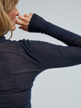 Seamless Basic Nouveau | Baumwolle Roll Neck Midnight