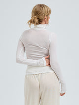 Seamless Basic Nouveau | Baumwolle Roll Neck Off-White