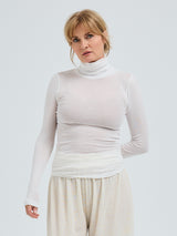 Seamless Basic Nouveau | Baumwolle Roll Neck Off-White