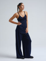 Seamless Basic Piccola | Merinowolle Strap Top Navy