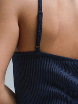 Seamless Basic Piccola | Merinowolle Strap Top Navy