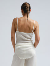 Seamless Basic Piccola | Merinowolle Strap Top Off-White