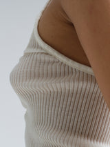 Seamless Basic Piccola | Merinowolle Strap Top Off-White