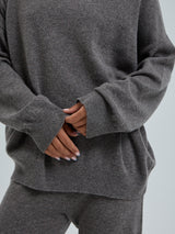 Seamless Basic Roll Neck Jumper | Wolle Kaschmir Roll Neck Heather Mushroom