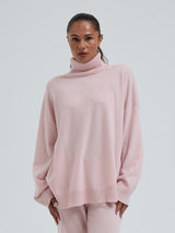 Seamless Basic Roll Neck Jumper | Wolle Kaschmir Roll Neck Powder Pink