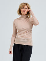 Seamless Basic Sheer Roll Neck | Seide Roll Neck Rosie Beige
