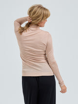 Seamless Basic Sheer Roll Neck | Seide Roll Neck Rosie Beige