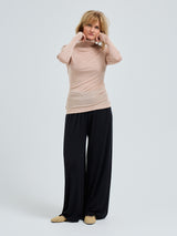 Seamless Basic Sheer Roll Neck | Seide Roll Neck Rosie Beige