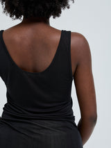 Seamless Basic Sheer Tank | Seide Tank Top Black