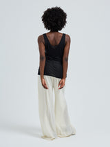 Seamless Basic Sheer Tank | Seide Tank Top Black