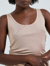 Seamless Basic Sheer Tank | Seide Tank Top Rosie Beige