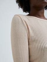 Seamless Basic Silky Alma | Seide L/S T-Shirt Rosie Beige