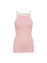 Seamless Basic Silky Daze | Seide Strap Top Pink/Off-White