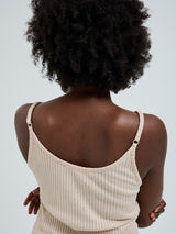 Seamless Basic Silky Elena | Seide Slip Dress Rosie Beige