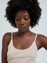 Seamless Basic Silky Elena | Seide Slip Dress Rosie Beige