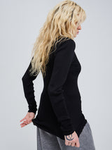 Seamless Basic Silky Fiore | Seide Blouse Black